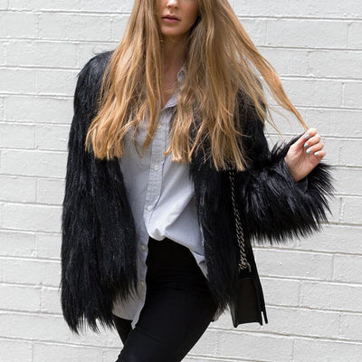Flush | Zottelige Pelzjacke