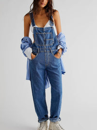 Gracie - Trendiger Denim-Overall für FrauenDunkelrosa – Dunkelblau