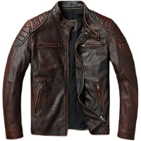 Rainer® | Vintage-Lederjacke – Dunkelbraun