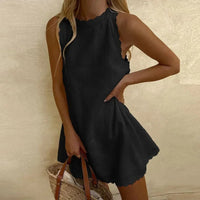 Kurzes Sommerkleid – Schwarz