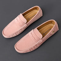 Heidi-Mode | Rutschfeste Wildleder Halbschuhe – Rosa