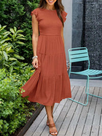 Daisy™ | Elegantes bauchbedeckendes Kleid – Orange