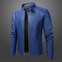 Friedhelm® | Elegante Herren-Lederjacke und Bikerjacke – Blau