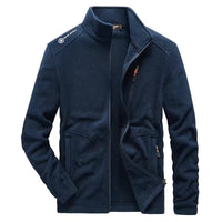 Herrenjacke | Stehkragen und Reißverschlusstaschen – Blau