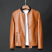 Niklaus® | Leder-Motorradjacke – Braun