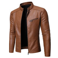 Theo® | Elegante Lederjacke – Braun