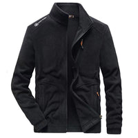 Herrenjacke | Stehkragen und Reißverschlusstaschen – Schwarz
