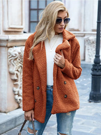 Mantora™ - Schicker Kuscheliger Teddy-Mantel – Orange