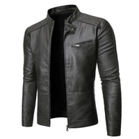 Theo® | Elegante Lederjacke – Grau
