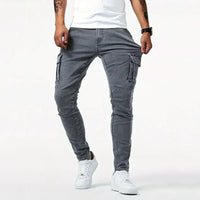 YOHANN - ENGER CARGOHOSE – Grau