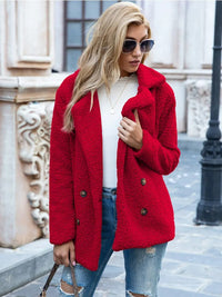 Mantora™ - Schicker Kuscheliger Teddy-Mantel – Rot