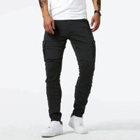 YOHANN - ENGER CARGOHOSE – Schwarz