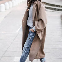 Yievaris | Langer Wollmantel – Khaki