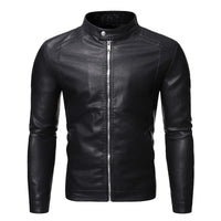 Matthias-Johann® | Lederjacke mit Stehkragen – Schwarz