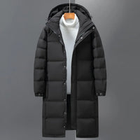 Elegante lange Wintermäntel für Herren – Schwarz