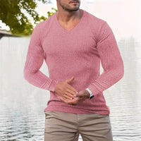 Faron – Langarm Hemd Mit Streifen – Rosa