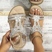 Sandalen für Damen - Bequeme Sommerschuhe mit Fußbett für den Sommer – Sand