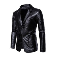Thaddäus® | Business Casual Lederjacke – Schwarz