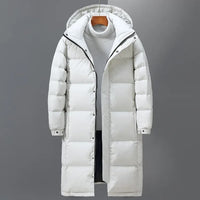 Elegante lange Wintermäntel für Herren – Weiß
