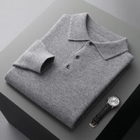 ALEXANDER - KASCHMIR-POLOPULLOVER – Grau