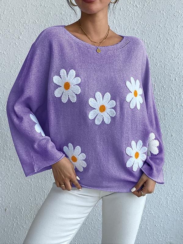 Kriselda | Bequemer und Modischer Pullover mit Eleganten Blumenstickereien – Perfekt für jedes Outfit