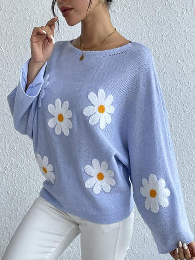 Kriselda | Bequemer und Modischer Pullover mit Eleganten Blumenstickereien – Perfekt für jedes Outfit