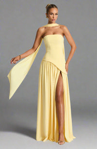 Xelberta | Fließendes Sommerkleid – Gelb