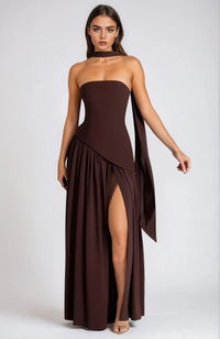 ZADIE | Maxi Dress – Haselnuss-Backpflaume