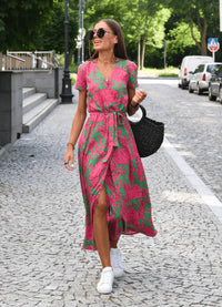 Sarina - Blumiges Sommerkleid – Rosa