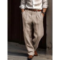 Manuel | Herren Leichte Leinenhose – Beige