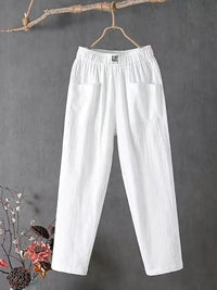 Suzanne | Leinenhosen für Frauen – Weiß