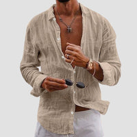 RICHI - LEINENHEMD IM LÄSSIGEN STIL – Beige