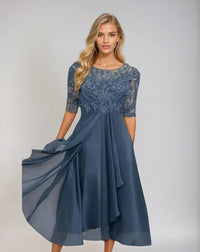 Vireya - Luxuriöses Abendkleid – Blau