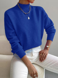 Yvonne – Eleganter Strickpullover – Blau