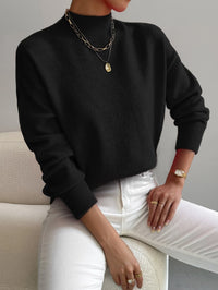Yvonne – Eleganter Strickpullover – Schwarz