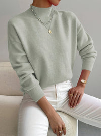 Yvonne – Eleganter Strickpullover – Hellgrün