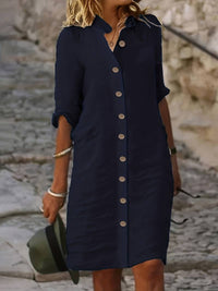 Heidi-Mode | Klassisches Shirtkleid – Marine