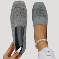 Marlene | Damen Slip-On Gestrickte Sneaker – Grau