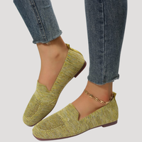Marlene | Damen Slip-On Gestrickte Sneaker – Grün