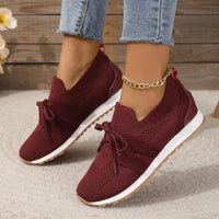 Marlene | Damen Slip-On Sneaker mit Schleife – Rot