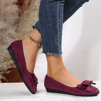 Marlotta | Damen Ballerinas mit Schleife – Burgunder