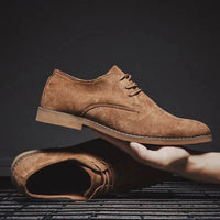 Martin | Herren Minimalistische Schnür-Derby-Schuhe – Braun