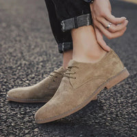 Martin | Herren Minimalistische Schnür-Derby-Schuhe – Khaki