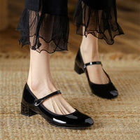 Adele® | Livy Leder Mary Janes – Schwarz