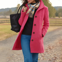 Mathilda | Langer Trenchcoat mit Knopfleiste – Rosa