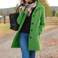 Mathilda | Langer Trenchcoat mit Knopfleiste – Grün