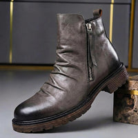 Matteo | Herren Handgefertigte Lederstiefel Klassisch – Schiefergrau