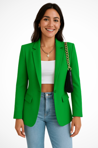 Maximiliane | Damen Business Blazer Tailliert Einknopf – Grün