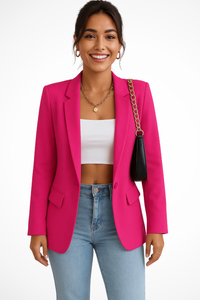 Maximiliane | Damen Business Blazer Tailliert Einknopf – Rosa