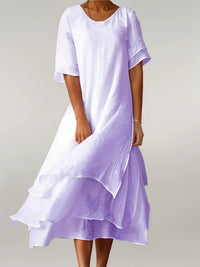 Abigail™ - Kleid mit unregelmäßigem V-Ausschnitt – Lila